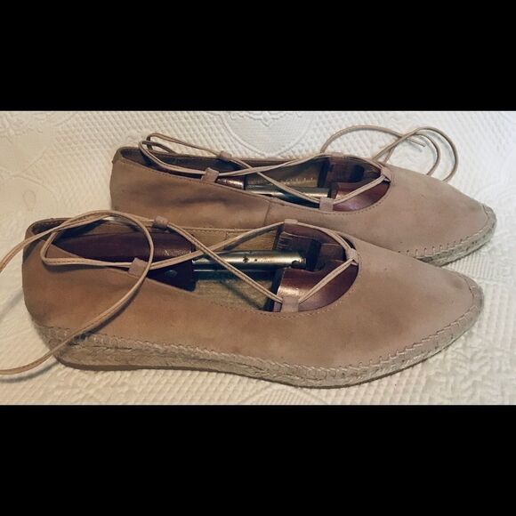 Romena tan suede ankle tie espadrilles - Picture 3 of 6